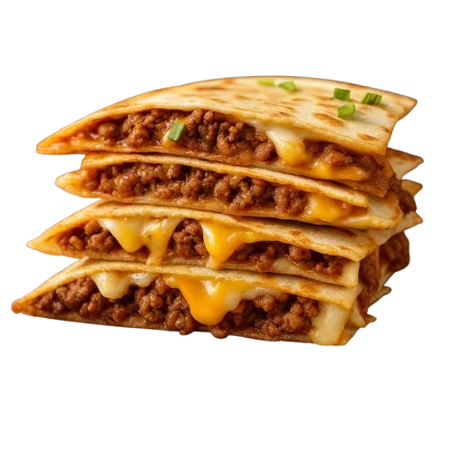 Cookout Cheeseburger Quesadilla